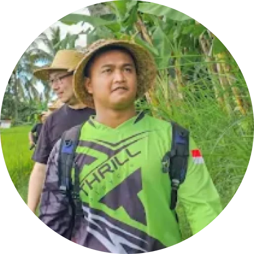 Guided cycling tour in Ubud village