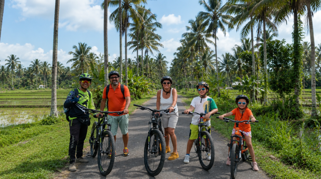 family cycling tour
