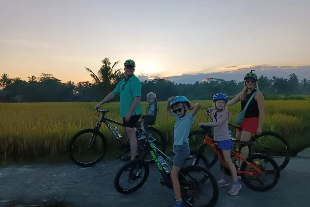 ubud bike tour with kids