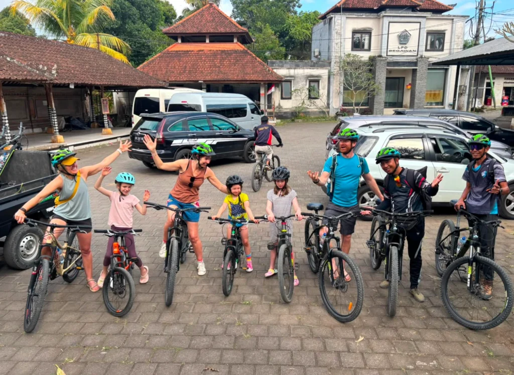 cycling in ubud with kids