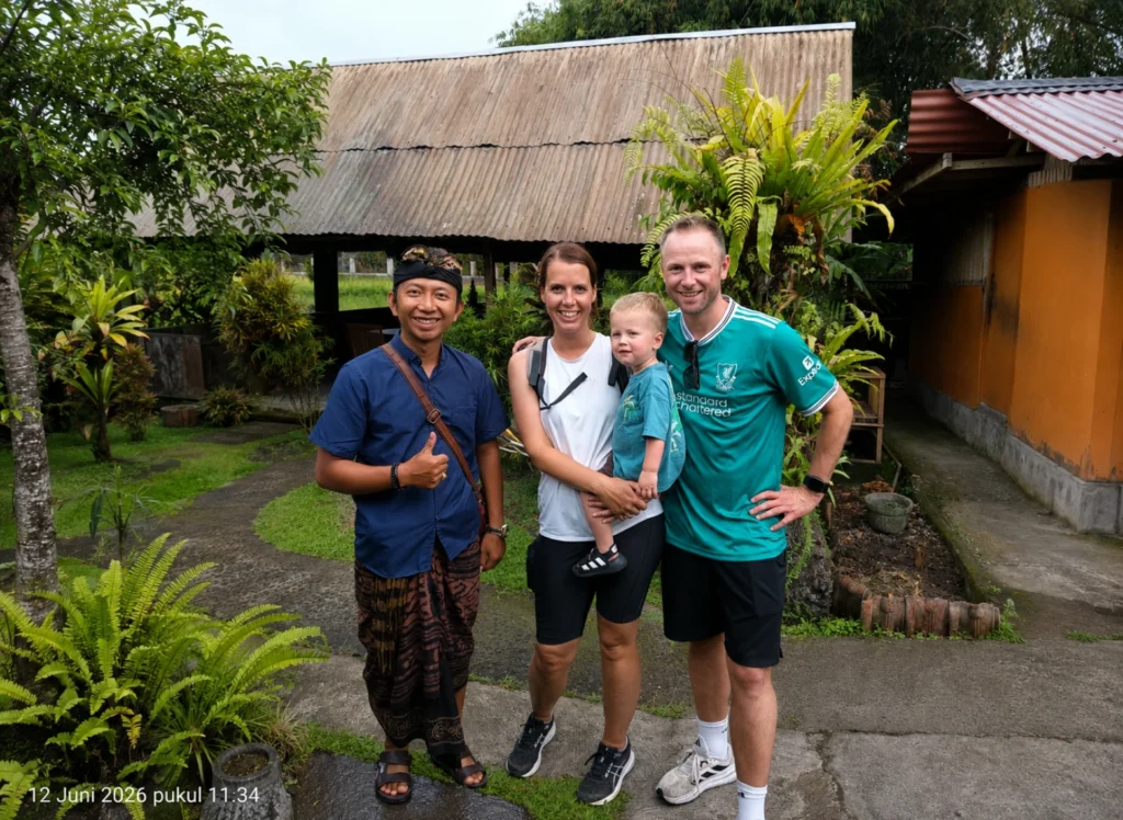cycling through a traditional Balinese village