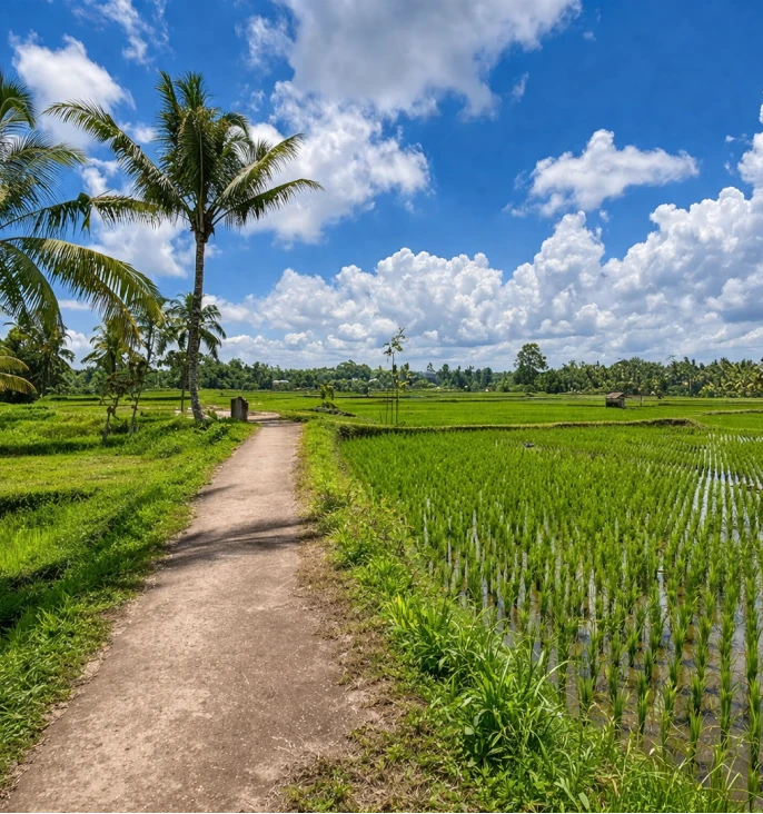 ubud village cycling route