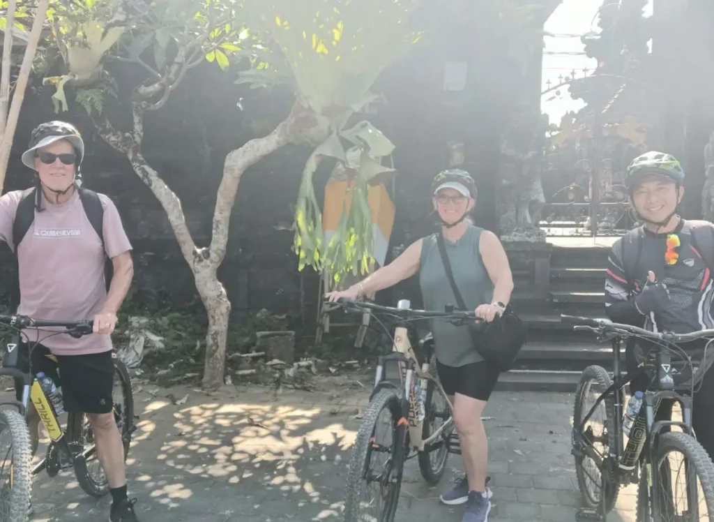 is an Ubud bike tour mostly downhill